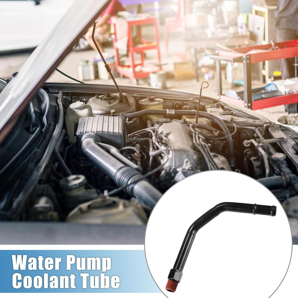 Water Pump Coolant Tube No.53007978 Water Pump Inlet Pipe for Jeep Wrangler 1991-2006 Metal Black