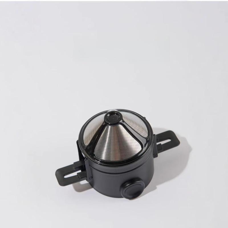The Coffee Filter Cup Adopts A 304 Stainless Steel Filter Screen, Which Is Foldable and Ear Hung for Practical  Brewing