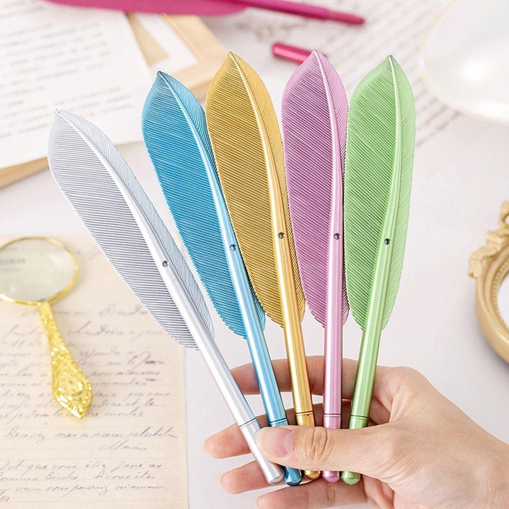 

0.5mm Ink Pen Neutral Pen Black Signature Pen Writing Pen Ballpoint Feather Gel Pen Signing Pen срібний