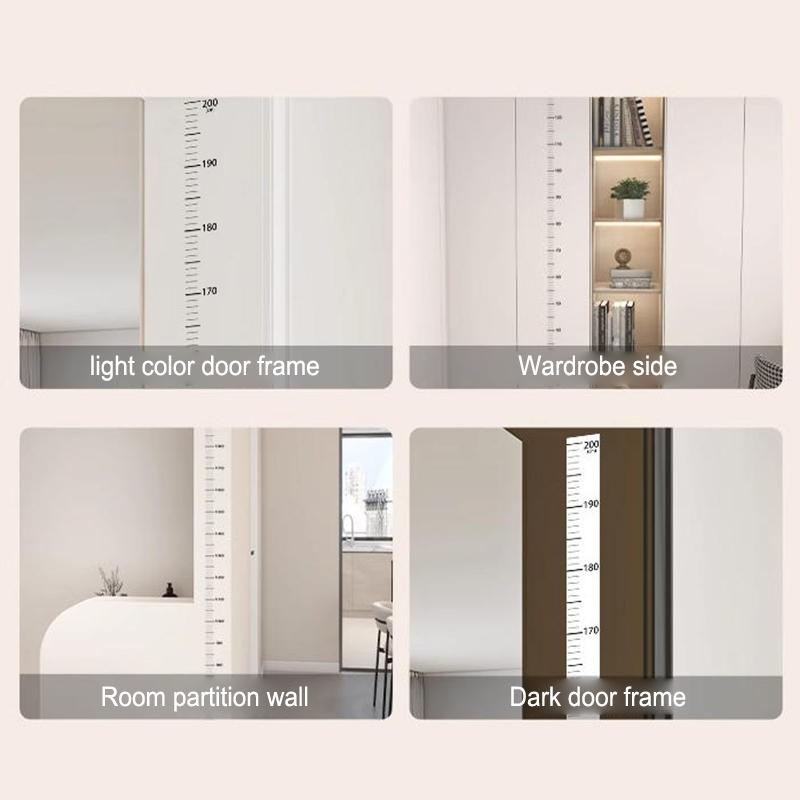 Height Measurement Wall Sticker Removable 200cm Accurate Clear Scale for Living Room Kids Bedroom Nursery Decor