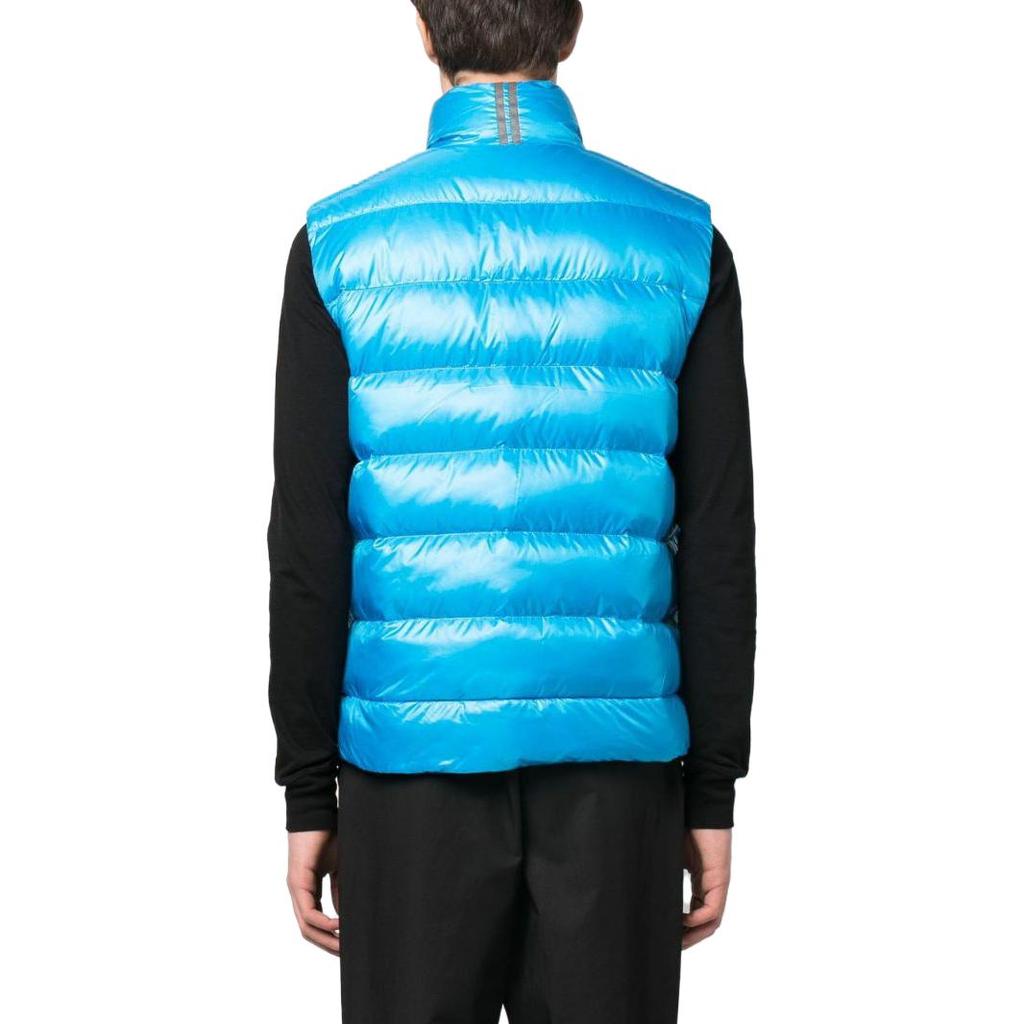 Canada Goose SS23 Crofton Series Solid Color Waterproof Windproof Ultra-Light High Neck Sleeveless Puffer Vest Unisex Vest Blue 2229M-1265