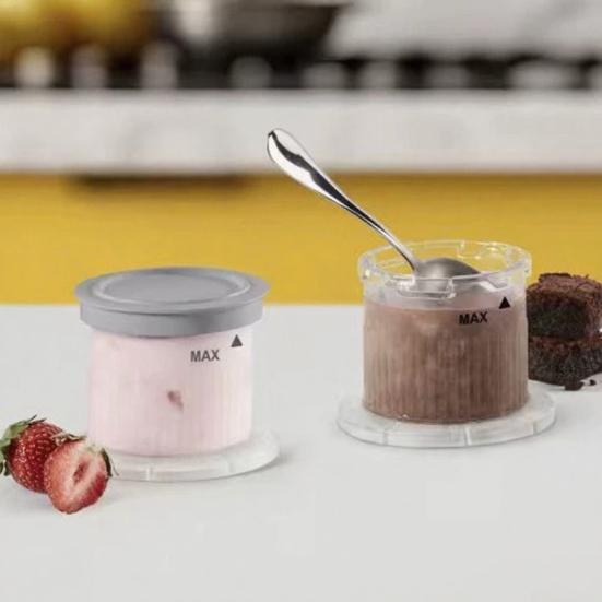 Ice Cream Cup 5-in-1 Dessert Maker Food Grade Reusable Multi-Purpose Ice Cream Milkshake Puree Mixer