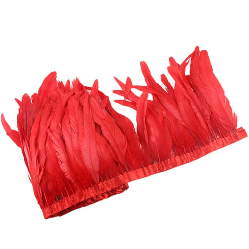 20-25Cm Dyed Cock Tail Feathers Edging Stage Show Costume Shawl Costume Accessories