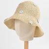 Eleganter Panama Hut Strohblumen Eimerhut, Cooler und Bequemer Panama Hut Handgefertigter Stroh Fischerhut