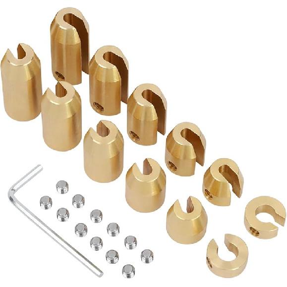 14 Pack Brass Motorcycle Wheel Weights Refill Kit, Reusable Wheel Spoke Balance Weights Refill Compatible With Super Moto,Vintage,Dual Sport,Metric 6 Sizes