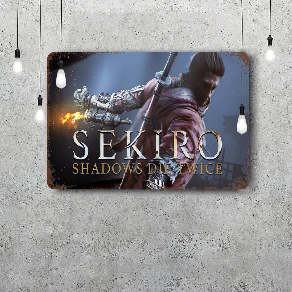 Sekiro Vintage Tin Sign Home Decor Wall Decor Art Wall Mural Room Decoration Decor Retro Metal Sign Plate Bar Posters