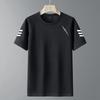 Large size ice silk short-sleeved t-shirt quick-drying breathable t-shirt men's summer new men's crew neck fat sports outdoor top