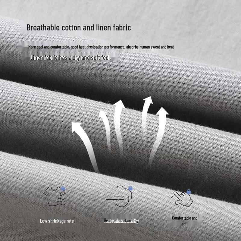 SHANSHAN Men's Spring Summer Business Casual Straight-Leg Pants