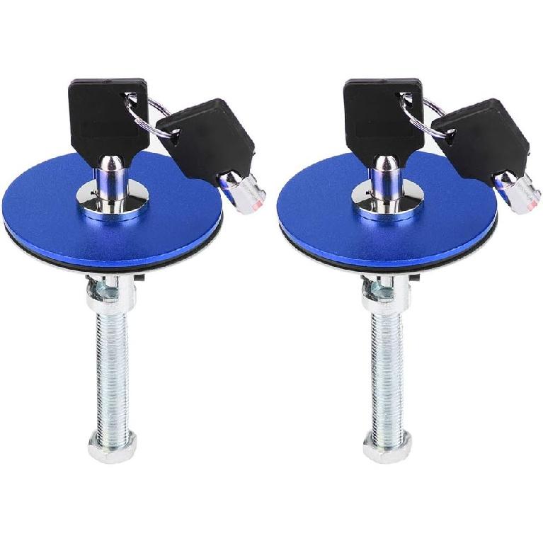 Quick Release,KIMISS 2Pcs Universal Carbon Fiber Engine Hood Cover Lock Key Pin Kit Safety Pin(Blue)