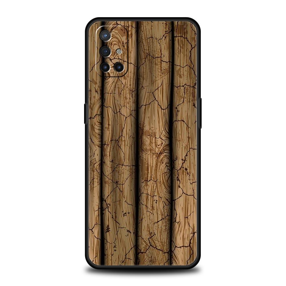 Phone Case For Oneplus 13R 13 12 10T 11 R10 Nord N100 N200 N10 9 9R CE 2 3 Z Pro Lite Soft TPU Cover Luxury Vintage Wood Grain