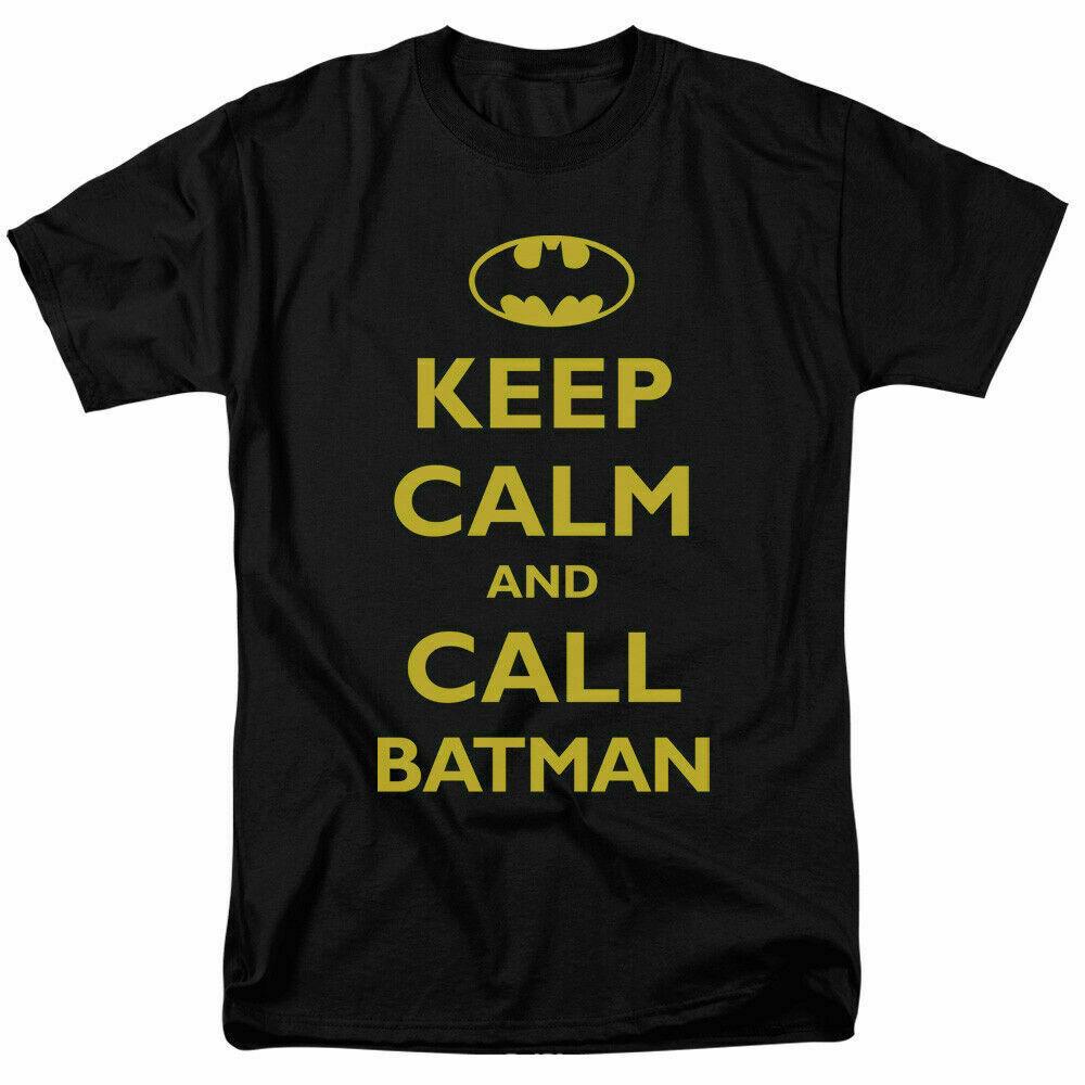 26 Keep Calm and Call Batman T Shirt Licensed Comic Book Tee Black Unisex T-Shirt M