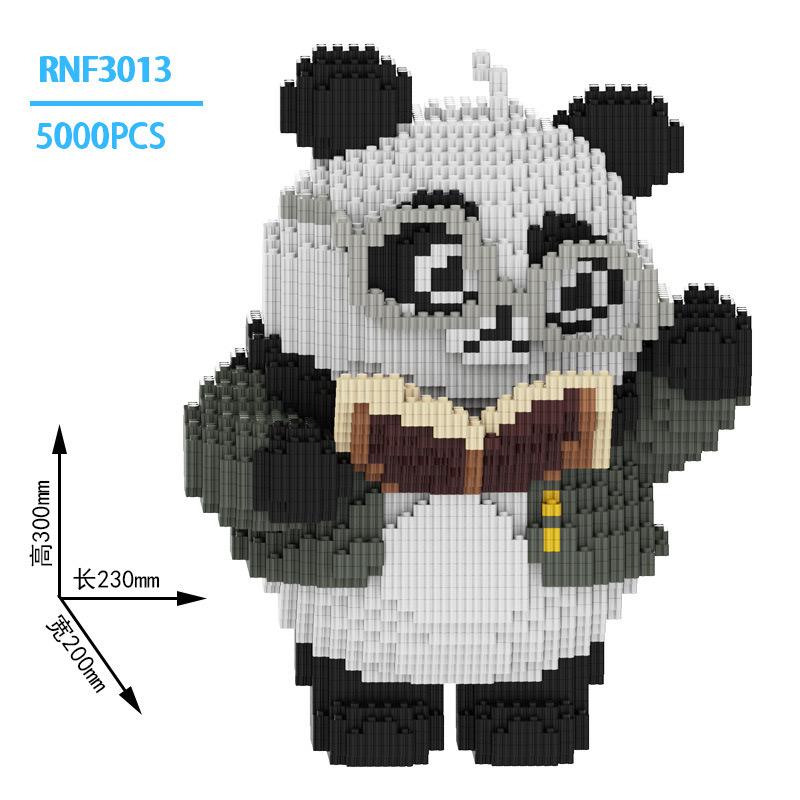 30cm New Creative Cute Animal Rabbit Panda Professional Small Particle Building Blocks DIY Creative 3D Model Children's Toy Gift