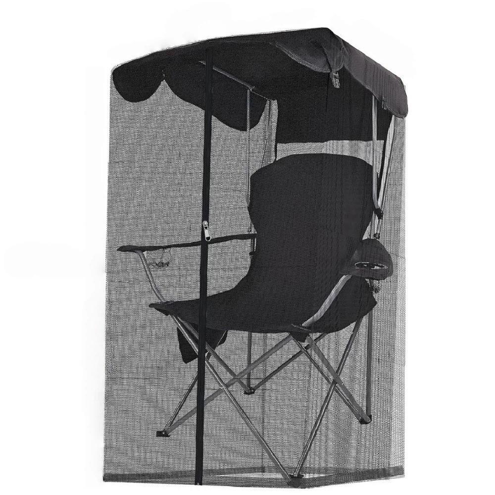 Foldable Design Insect Shield Net Compact Size Mesh Tent Breathable Chair Use Mosquito Net  Fishing