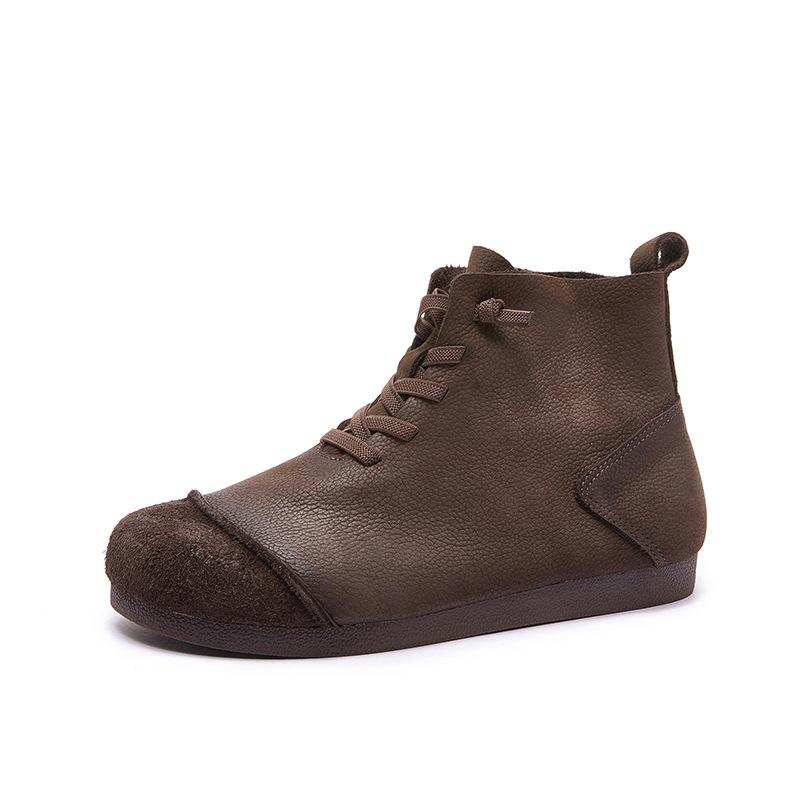 

Кожаная обувь, Женская обувь, Ботильоны, Туфли, Новые ботинки ручной работы в ретро-стиле с мягкой подошвой и из мягкой кожи 40 серый