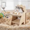 Detachable Hamster Dining Chair Handmade Hamster Seat Wooden Hamster Chair Small Animal Habitat