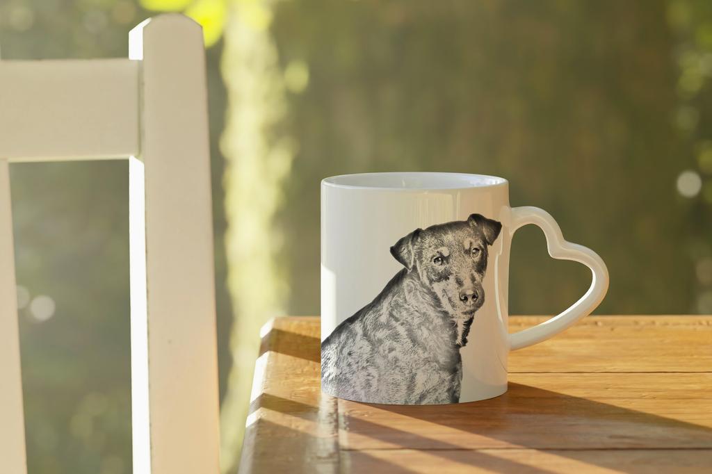 Jagdterrier - Cup with a Dog, Adorable Cup with a Heart-shaped Handle, Universal Gift from the Art-Dog Brand