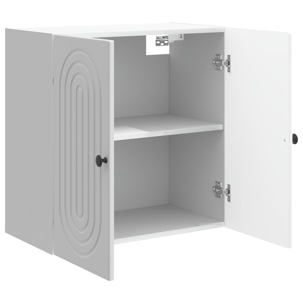 Wall Mounted Cabinet High Gloss White 59 x 31 x 60 cm Particleboard
