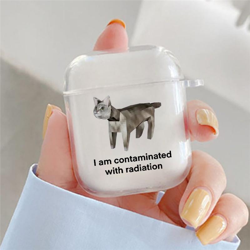 

Funny Cat Meme Earphone Cover for Apple Airpods 4 3 2 1 Coque Soft Clear Case for Airpod Pro 3 2 Soft Clear Fundas Cover Fundas Airpods Pro3