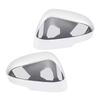 1 Pair Front Exterior Side Rearview Door Wing Mirror Cover Trim Cap Decor Fit for Nissan Pathfinder -2024 Chrome Silver ABS