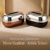 Mirror Surface Tissue Box Dispenser Wood Grain Tissue Organizer Tissue Box  Restaurant