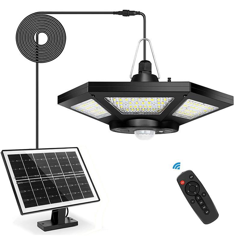 Solar-Powered LED Pendant Light for Indoor/Outdoor Use in Gazebos and Gardens