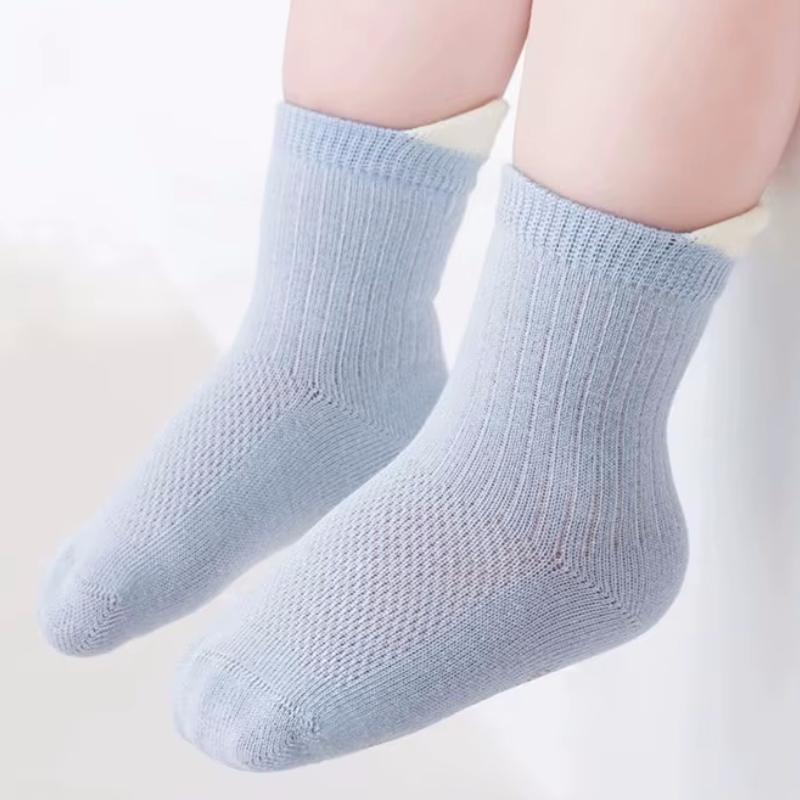 Infant Baby Socks For Boys Girls Summer Mesh Thin Children's Cotton Girl Boy Sock Solid Toddler Soft Kids Sock 0-5Years