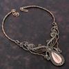 Rosa Opal Halskette Kupferdraht umwickelte Edelstein Halskette Verstellbare Halskette Handgefertigte Halskette Kupferdraht Wickel Schmuck Damen Besonderes Geschenk