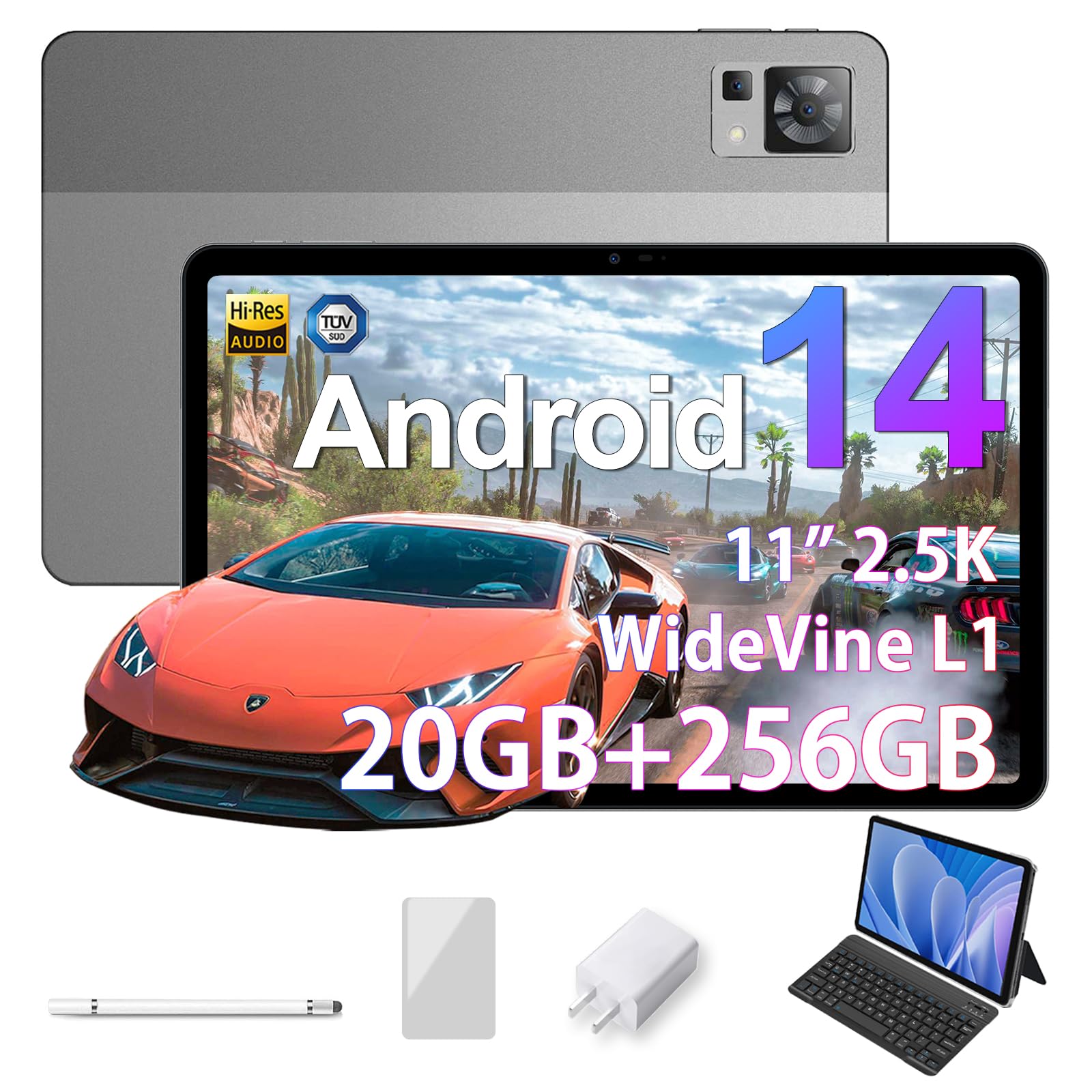 

[Android14 Tablet + Keyboard Included] DOOGEE T35 11 inch Helio G99 Tablet Set 2.5K Android 20GB+256GB+2TB, 1600×2560, 4G LTE SIM Free, BT5.2+5GWiFi