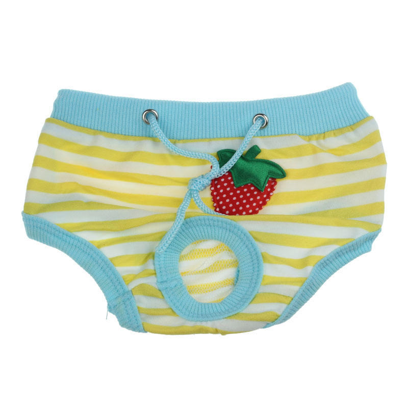 

Female Pet Dog Physiological Menstrual Hygiene Pants Estrus Yellow/M