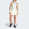 Adidas Tennis Match Skirt Solid Color Mid-Rise Fitted Breathable Cool Tennis Casual Skirt Women skirts Light-Green IS7247