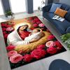 HD Faith Virgin Mary Jesus Blessed Rug Carpet for Bedroom Living Room Sofa Home Doormat Decor,Kids Play Non-slip Floor Mat