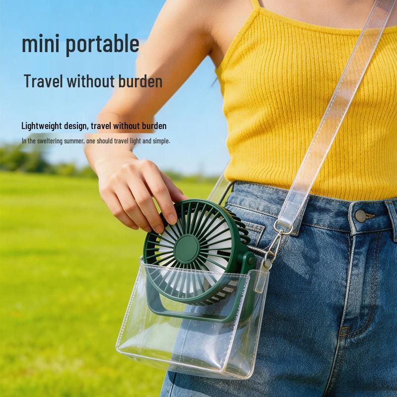 Portable USB Fan with Silent Operation, Long Battery Life, and Strong Wind for Desktop and Bedroom Use