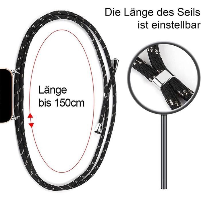 Lanyard Case - for iPhone 16 Pro - Heart Pattern - Shockproof - Scratch-Resistant - Soft Silicone