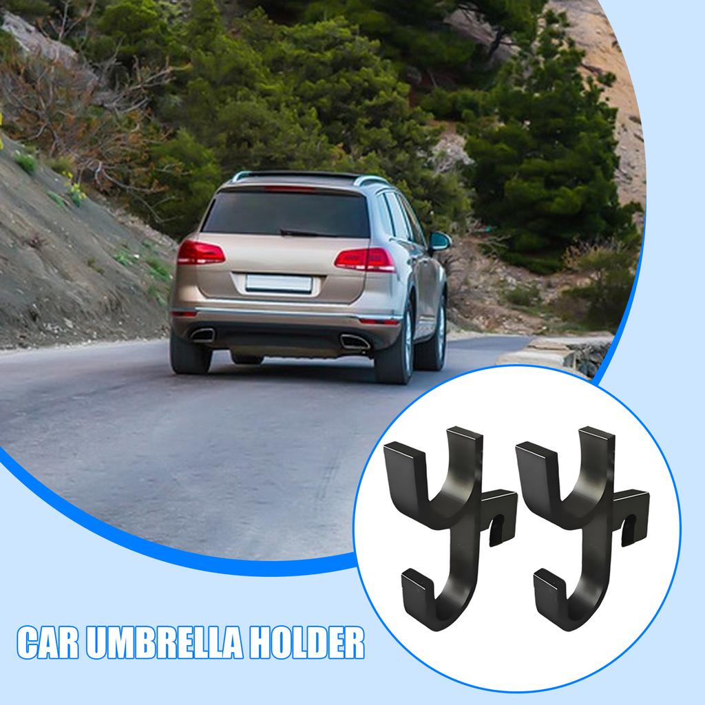 Universal Car Trunk Umbrella Holder 2pcs Multifunctional Auto Interior Storage Organizer Hook Mounting Bracket for SUV Sedan