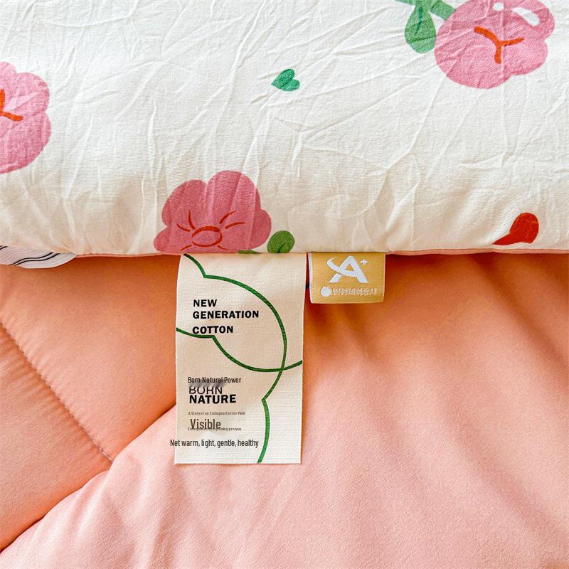 2025 A-Class Cloud Cotton Print Soft Mattress Pad & Quilt
