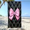 Pink Beach Towel Cute Bow Rectangular Children'S Bath Towel Quick-Drying Sports Towel Shawl
