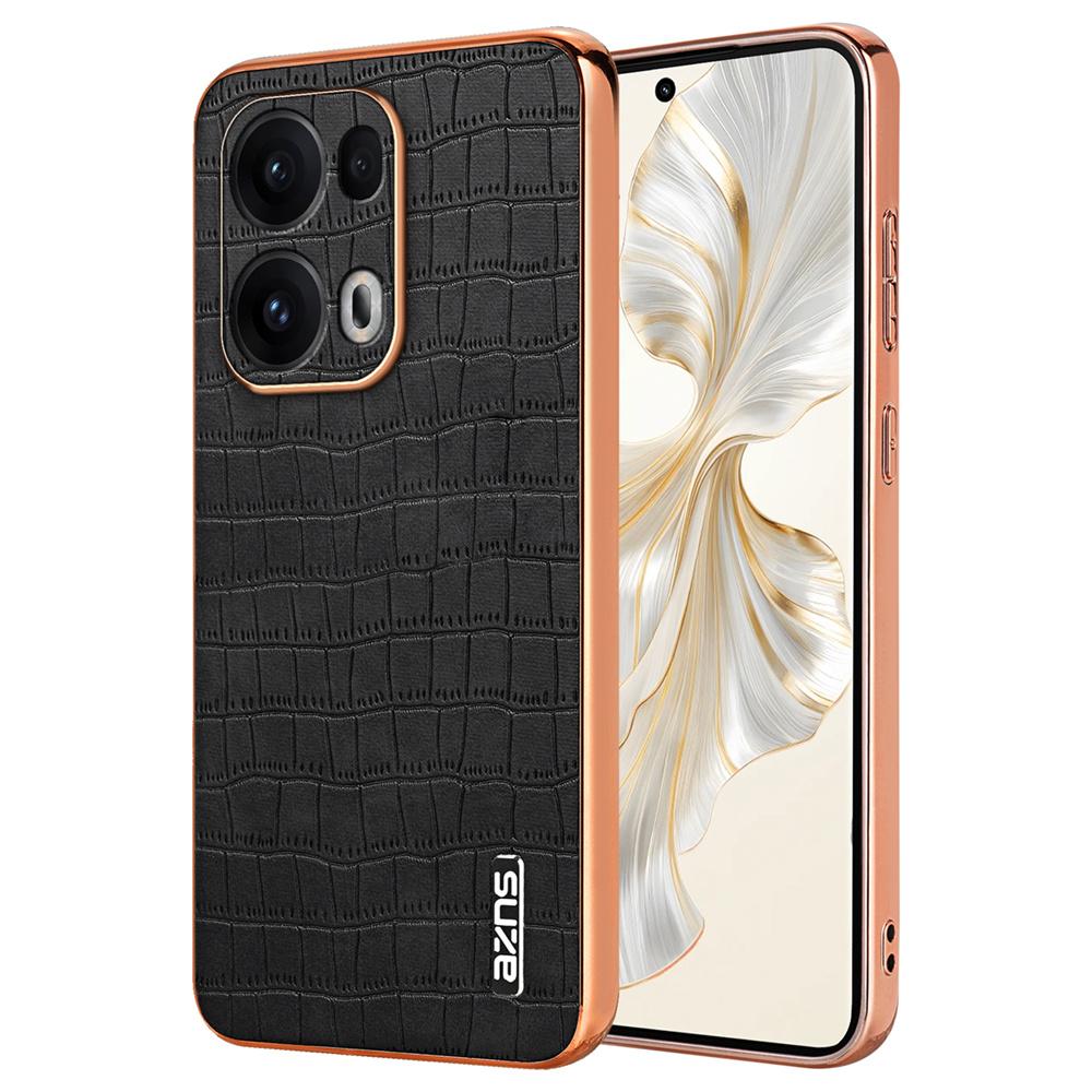 AZNS For Oppo Reno13 Pro 5G Case Electroplating Crocodile Texture PU + TPU Phone Cover