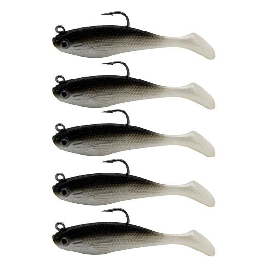 1/3/5 szt. 8 cm/9,25 g Miękka Przynęta Wędkarska z Haczykiem Świecąca w Ciemności PVC Bioniczna Sztuczna Przynęta Pływająca Akcesoria Wędkarskie na Pstrąga i Okonia do Wody Słodkiej i Słonej