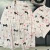 Pajamas Women's Spring and Autumn Cute Cartoon Dalmatian Cloud Cotton Long-sleeved Home Service Suit Can Be Worn Outside