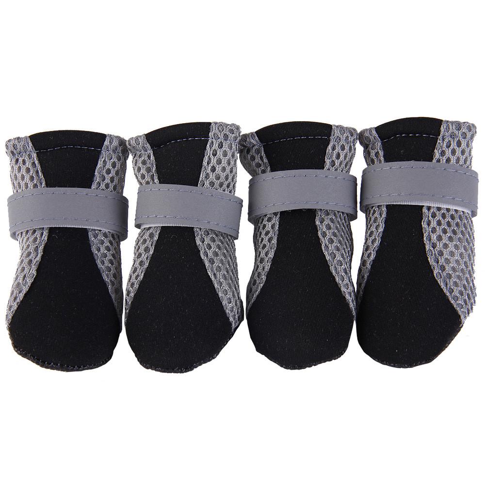 4Pcs Dog Shoes - Spring Summer Pet Boots Protector Reflective Straps