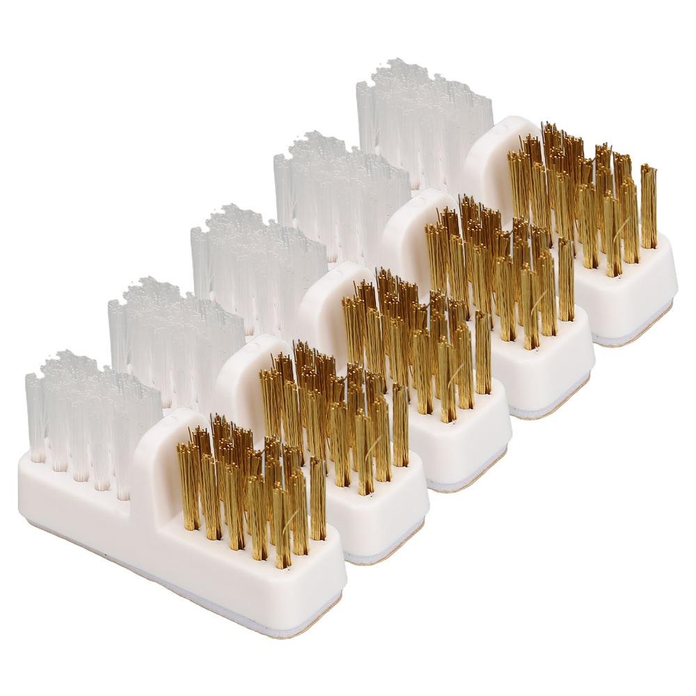 5pcs Copper Wire Bristles Drill Bit Cleaning Brush For Home Use
