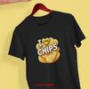 Potato Chip Lover Jersey T Shirt Fried Crunchy Snack Apparel Salty Junk Food Golden Slice Chips Vintage Fashion Casual
