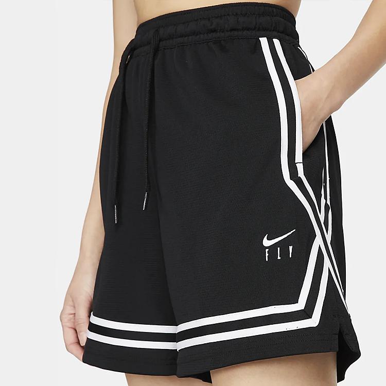 Nike Logo Pruhované Rovné Sportovní Šortky Dámské šortky Černá DH7326-010