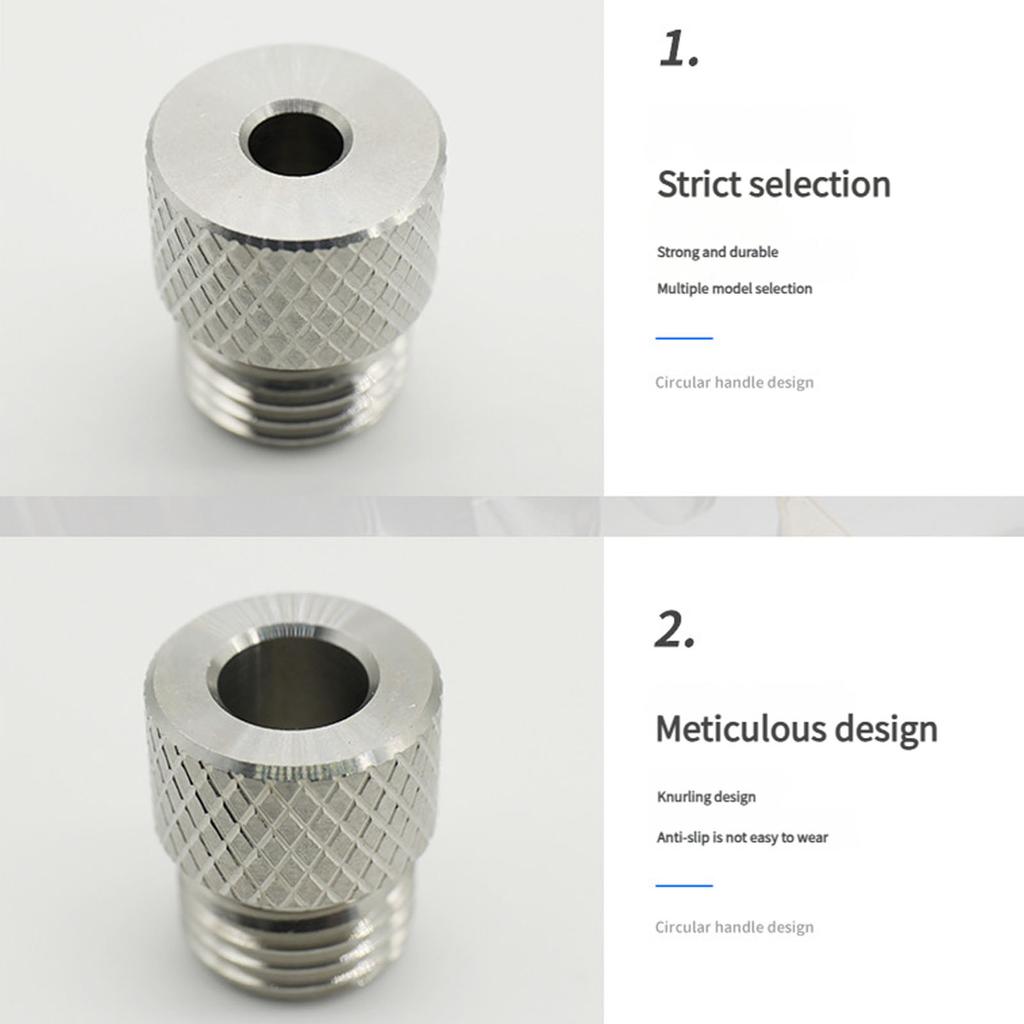 Bucșe de ghidaj pentru burghiu din oțel inoxidabil M14x1.5 Filet grosier cu striuri antiderapante pentru proiecte industriale DIY Opțiune 3mm-10mm