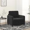 VidaXL Armchair, Seat with Padded Armrests and Backrest, Sofa with Cushion, Living Room Furniture, Modern, Black 359427