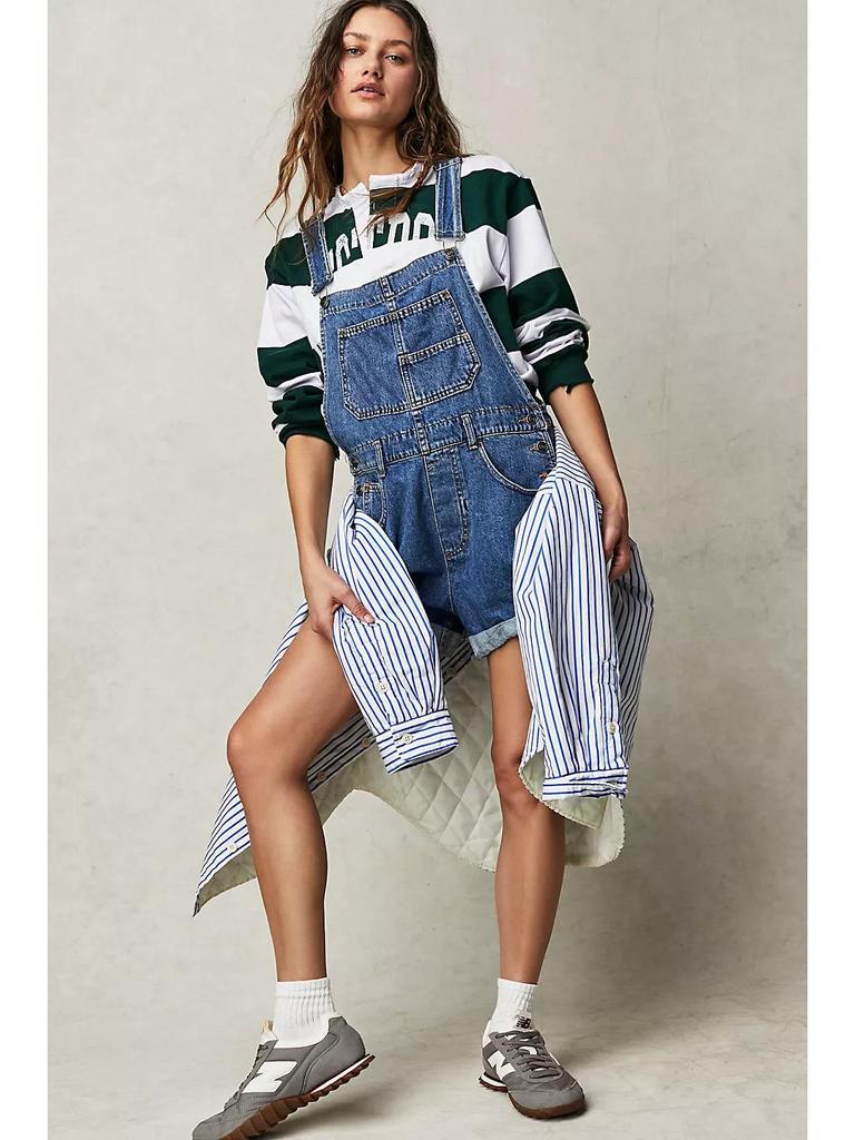 Women's Loose Multi-Pocket Overalls Jeans - European & American Style