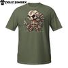 Skeleton Warrior T-Shirt Mens Womens Tees Top | Cute Bone Armor Barbarian | Chibi Skull Fighter Tee