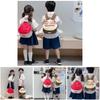 Children Cotton Cartoon Fruit Hat Backpack With Padded Shoulder Straps For Kindergarten Kids