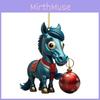 Adorable Acrylic Horse Christmas Tree Decoration For Natal Family Festivities