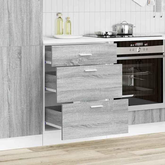 VidaXL Meuble bas de cuisine "Lyon" Gris Sonoma Bois d'ingénierie 854255